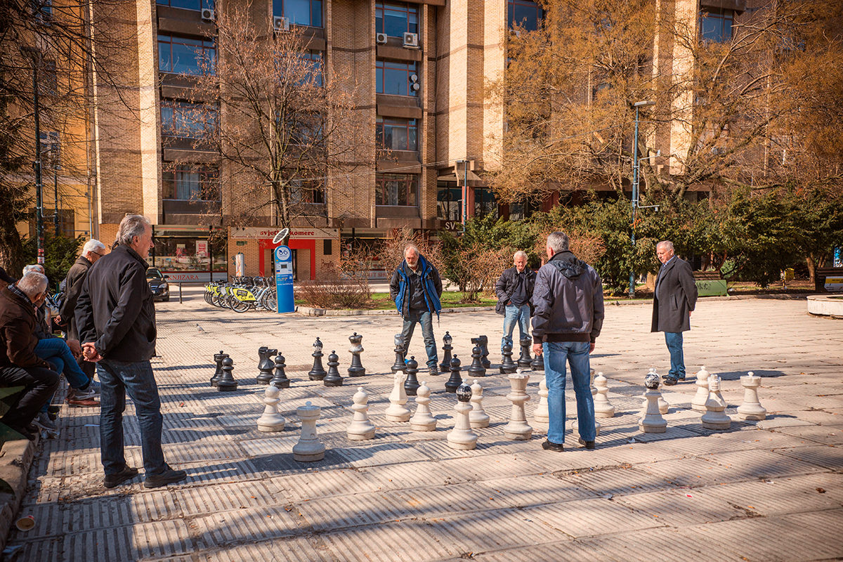 Площадь Освобождения, гигантские шахматы